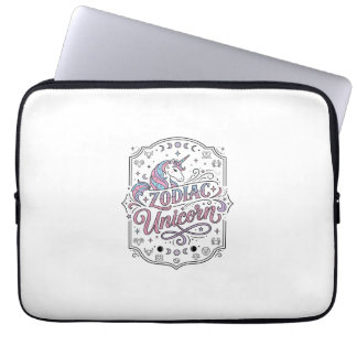 Unicorn Zodiac Unicorn Playful Cute Gift Design_1 Laptop Sleeve
