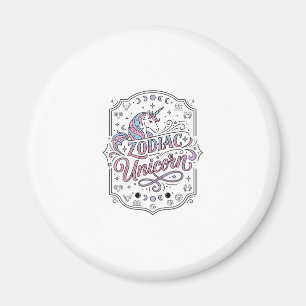 Unicorn Zodiac Unicorn Playful Cute Gift Design_1 Magnet