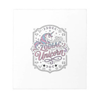 Unicorn Zodiac Unicorn Playful Cute Gift Design_1 Notepad
