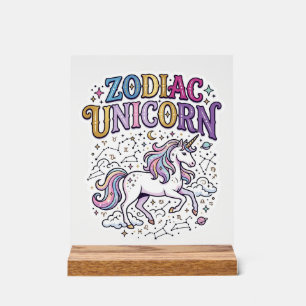 Unicorn Zodiac Unicorn Premium Vector Marketplace  Acrylic Sign