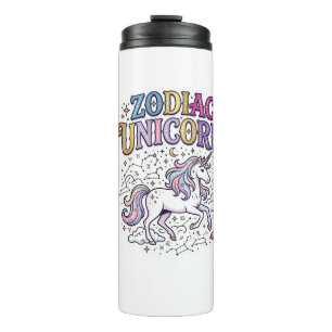 Unicorn Zodiac Unicorn Premium Vector Marketplace Thermal Tumbler