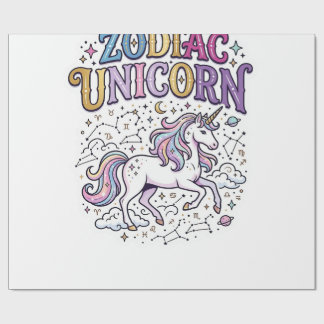Unicorn Zodiac Unicorn Premium Vector Marketplace Wrapping Paper