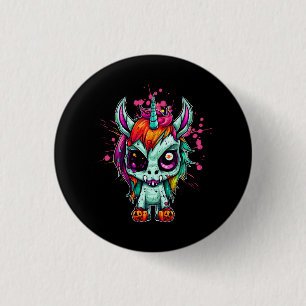 Unicorn Zombie Zombiecorn Horror Character Gothic 3 Cm Round Badge