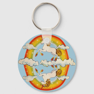 Unicorns and rainbows key ring