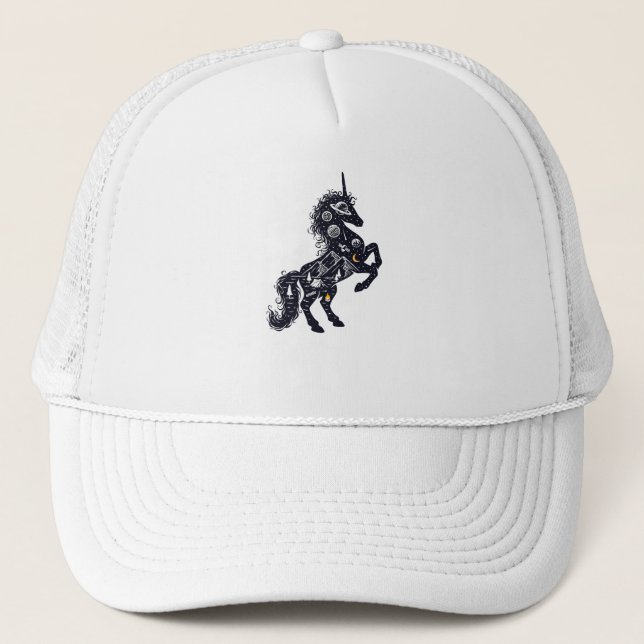unicorns and the universe trucker hat (Front)