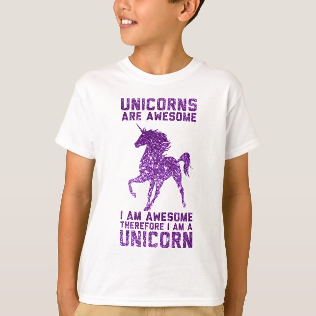 Unicorns Are Awesome T-Shirt (Front)