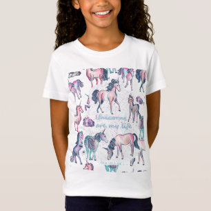 Unicorns Are My Life - Galaxy Confetti Watercolor T-Shirt