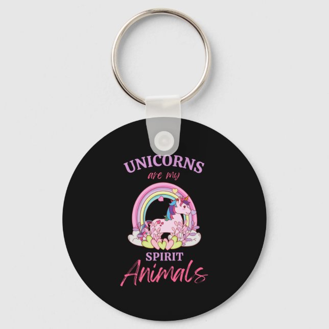  Unicorns Are My Spirit Animals     Key Ring (Front)