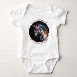 Unicorns are real baby bodysuit