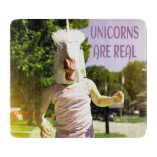 Unicorns Are Real Funny Humour Cutting Board