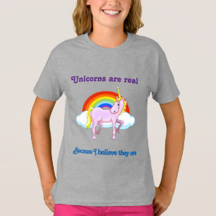 Unicorns are real girls ruffle shirt
