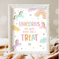 Unicorns are Sweet Take a Treat Girl Birthday