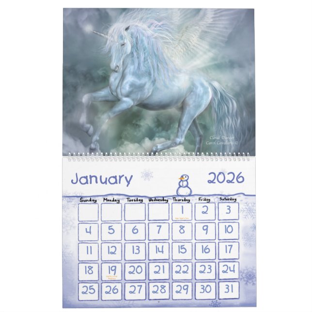 Unicorns Art Calendar 2012 (Jan 2026)