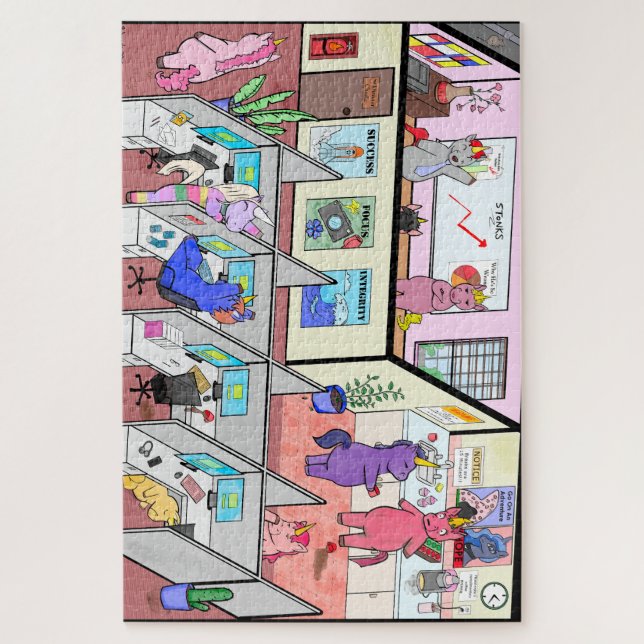 Unicorns at Work Jigsaw Puzzle (Vertical)