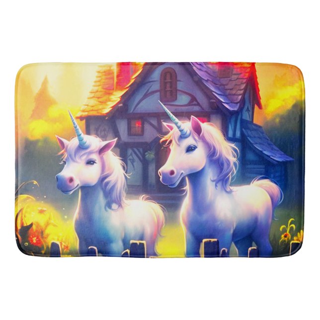 Unicorns Bath Mat (Front)