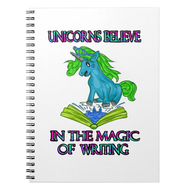 Unicorns Believe In Magic Notebook (Front)