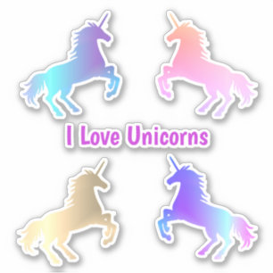 Unicorns Custom-Cut Vinyl Stickers
