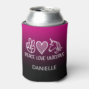 Unicorns Custom Name Personalised Can Cooler