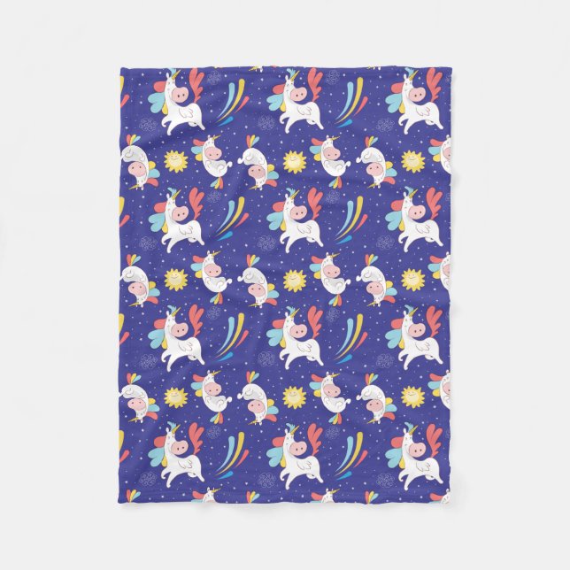 Unicorns Fleece Blanket (Front)