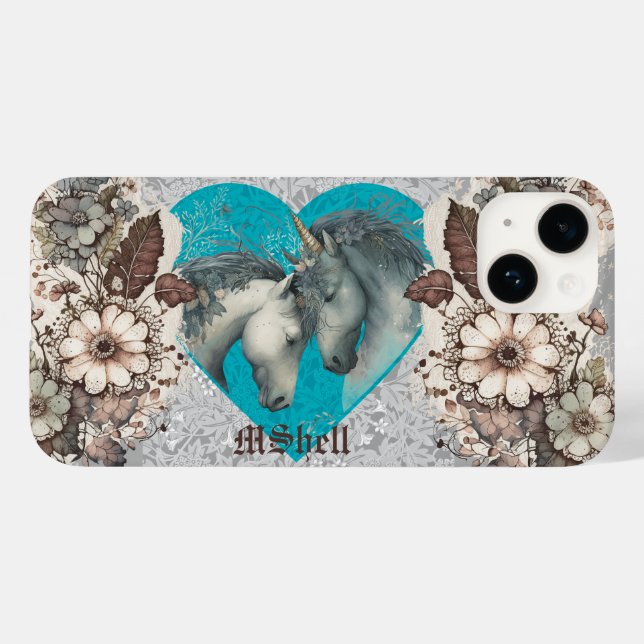 "Unicorns, Hearts and Lace" Customisable Case-Mate iPhone Case (Back (Horizontal))