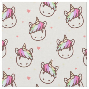 Unicorns & Hearts Fabric
