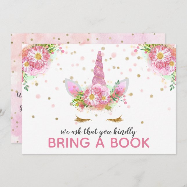Unicorns in Bloom Invitation (Front/Back)