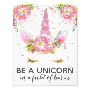 Unicorns in Bloom Photo Print