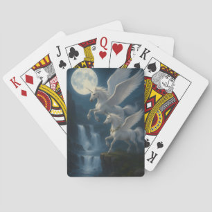 Unicorns in flight -Playing cards