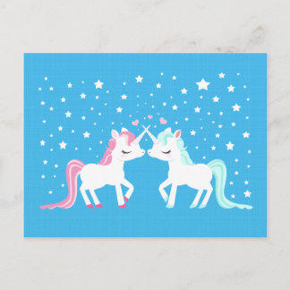 Unicorns in love Postcard