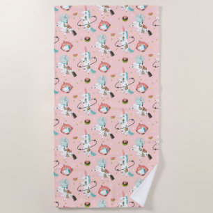 Unicorns In Space Pattern Beach Towel