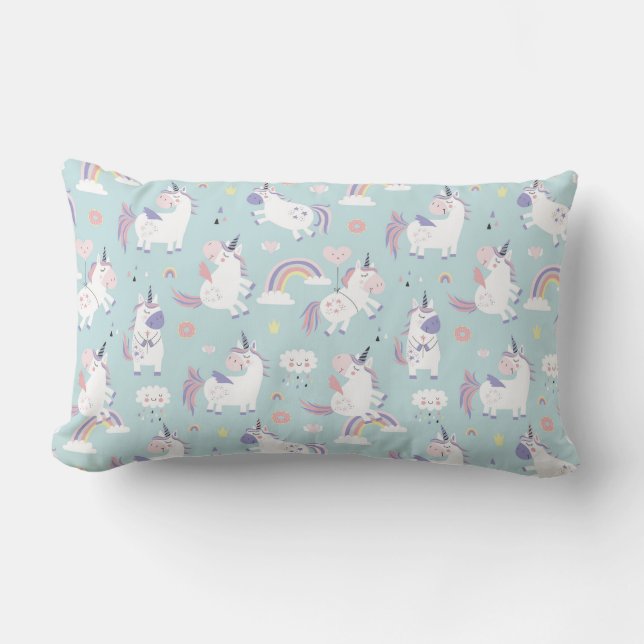 Unicorns Lumbar Pillow (Front)