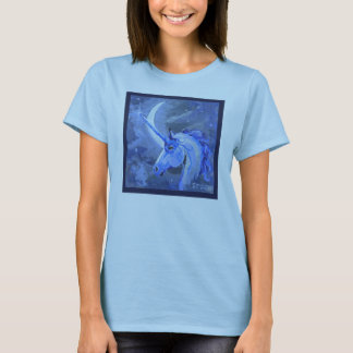 Unicorns Moons Lunar Pegasus Purple Blue Horse T-Shirt