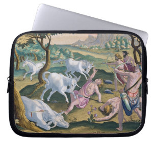 Unicorns on the Banks of the Indus, Hunted by Perm Laptop Sleeve