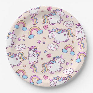 Unicorns Paper Plate