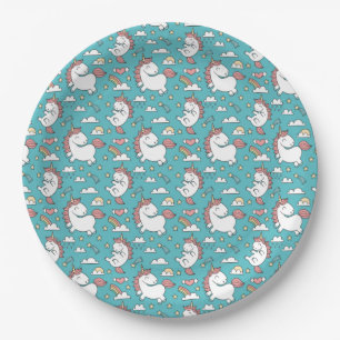 Unicorns Paper Plate