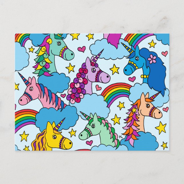 Unicorns Postcard (Front)