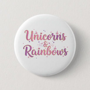 Unicorns & Rainbows 6 Cm Round Badge
