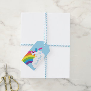Unicorns & Rainbows Cute 1st Birthday Party Theme Gift Tags