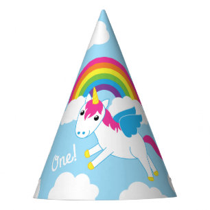 Unicorns & Rainbows Kid's Birthday Party Cute Hat