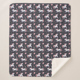 Unicorns Sherpa Blanket