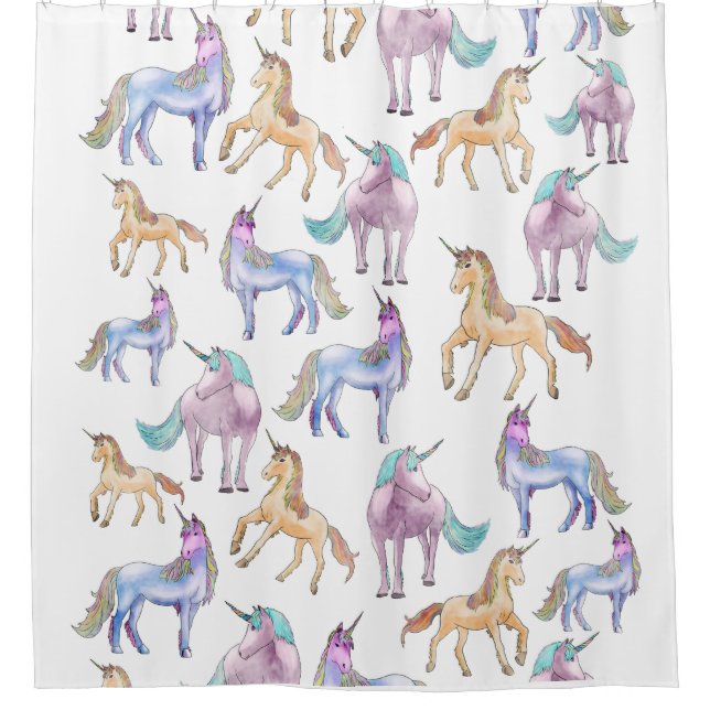 Unicorns shower curtain (Front)