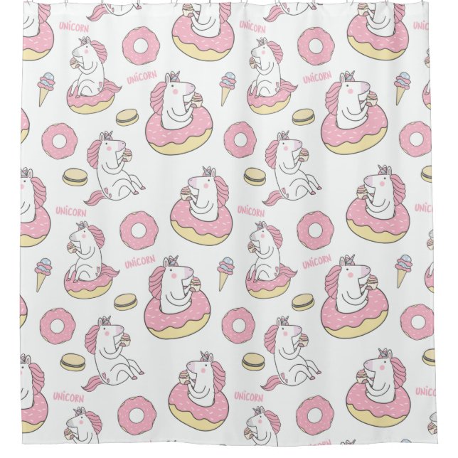 Unicorns Shower Curtain (Front)