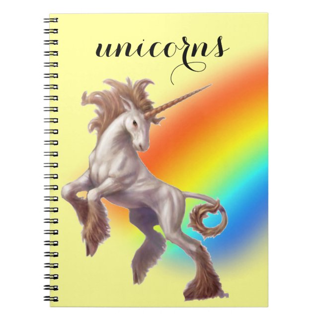 unicorns spiral notebook (Front)
