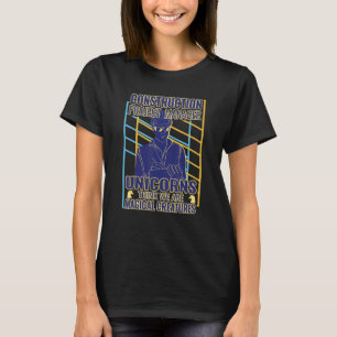 Unicorns Think retro men construction project ma T-Shirt