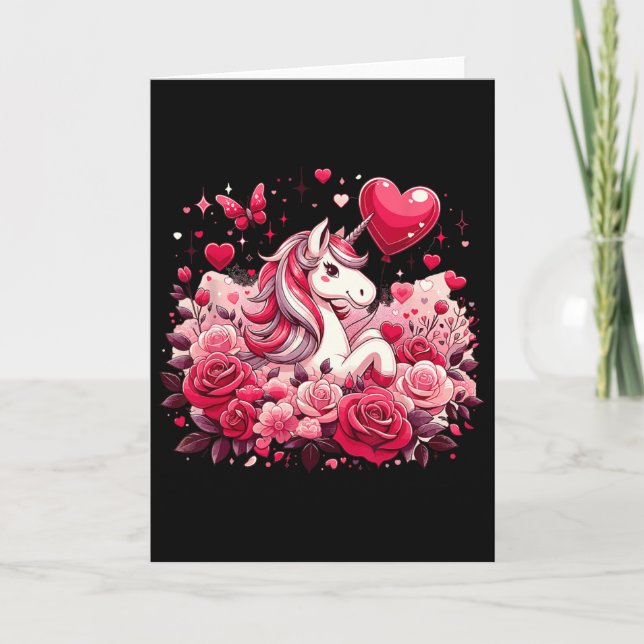 Unicorn's Valentine Charm  Card (Front)