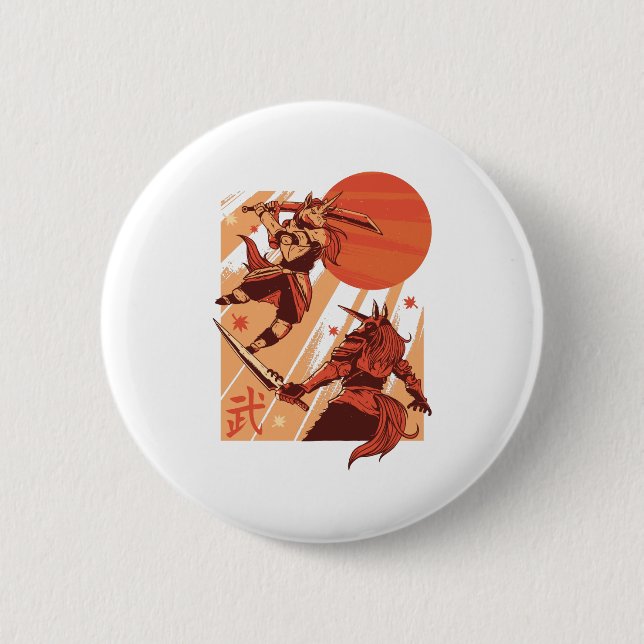 Unicorns Warriors 6 Cm Round Badge (Front)