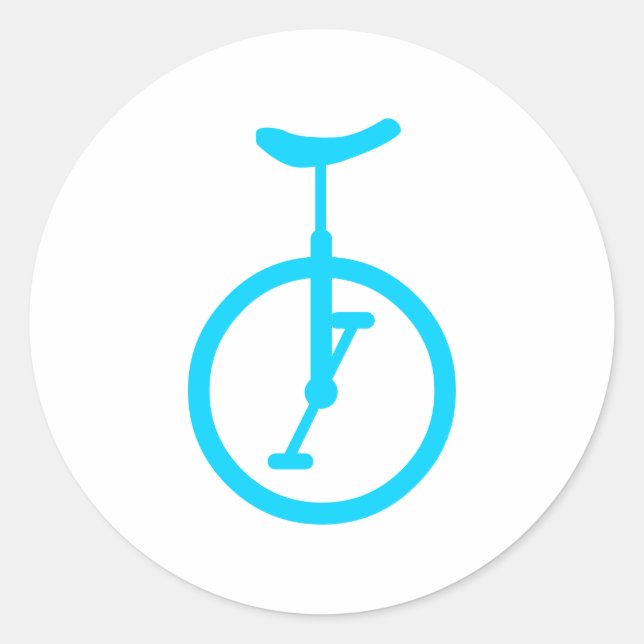 unicycle classic round sticker (Front)