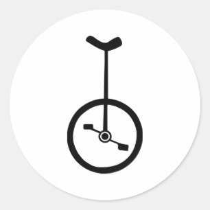 Unicycle Classic Round Sticker