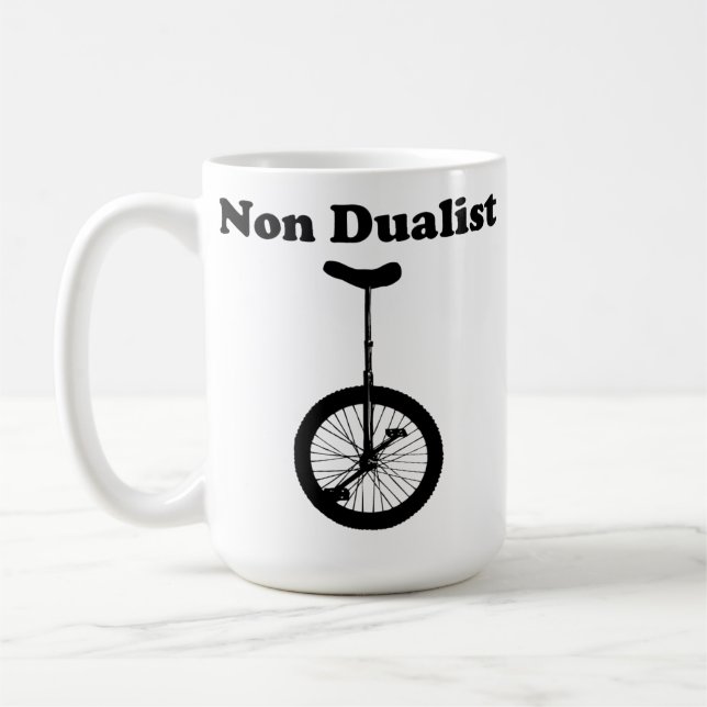 Unicycle non dual humour mug (Left)