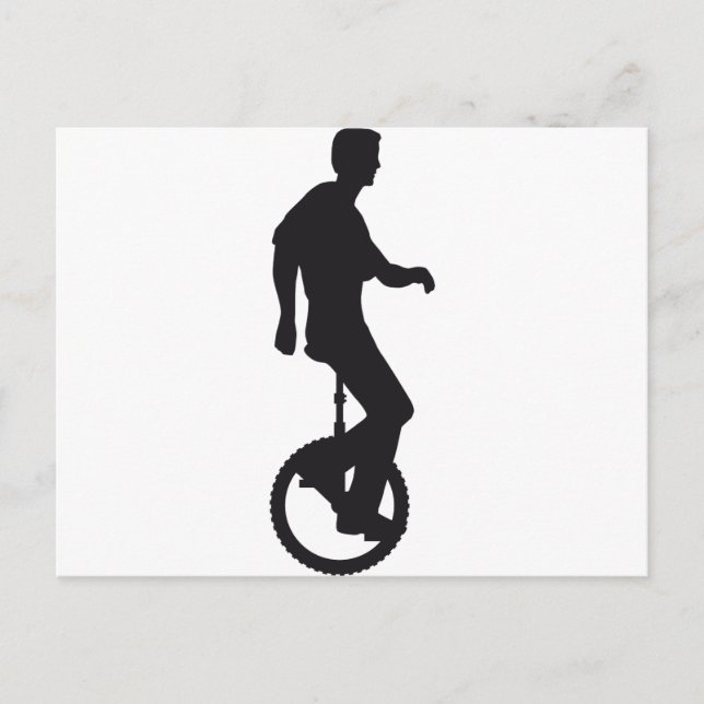unicycle rider postcard (Front)